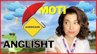 Anglisht me uraganet, vetëtimat e te tjera te motit - weather English Albanian