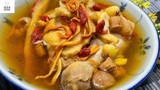 Chinese Chicken Herbal Soup To Strengthen Immune System & Stamina