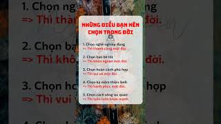 NHỮNG ĐIỀU BẠN NÊN CHỌN TRONG ĐỜI #reviewsách #phattrienbanthan #sachhaynendoc #dongluc #sachhay