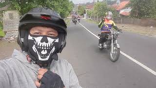 pengawalan 500 peserta touring woles comunity dari sleman menuju wonosari..