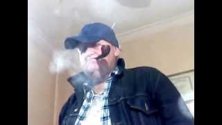 Smoking, my First Bull Dog Pipe Tobaccos, with Scotland Shirt; Jacket Blue Jeans Levi'  s.