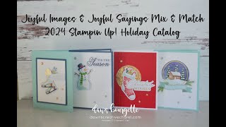 REPLAY FB Live #158 Joyful Images & Joyful Sayings Mix & Match - 4 card ideas. #stampinup #crafts