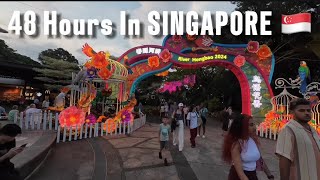 2 Days In SINGAPORE 2024 Vlog: Gardens By the Bay, Sentosa Island, Hawker Food Centre