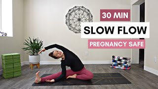 30 Min Smooth & Stretchy Slow Flow (Pregnancy Safe)