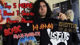 Top 5 MORE Metal/Rock Band T-Shirts Posers Wear