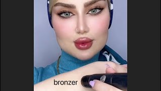 فرق برانزر و کانتور#makeup #زیبایی #مدلين #میکاپ#makeup #آموزش#خوشگلی#مدل #مدلمو