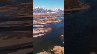 📍South Fork, Snake River - Southeast Idaho #shorts #flyfishing #fishing #tetons #trout #drone #fyp