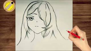 How to Draw Anime Girl | Easy Anime Drawing step by step for beginners | Anime Art Tutorial