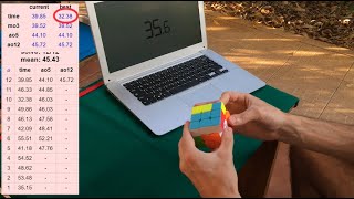 3x3 Cube Solving (Intermediate Level) - Ao12 (PB) - Learning & Improving My Times