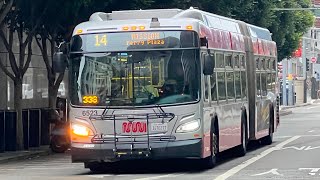 San Francisco MUNI 2015 New Flyer Xcelsior XDE60 6523 on route 14 Mission