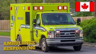 Pointe-Claire | Urgences-Santé EMS Ambulance 0160 Transporting Patient With Lights & Siren