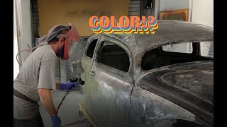 Bondo Removal - ROTTEN OLD CHOP TOP 1956 VW BEETLE - 124