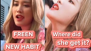 [ FREENBECKY ] Freen new habit, where she get it? 🤔🤔 #freenbeck #srchafreen #beckyg #loveislove #wlw