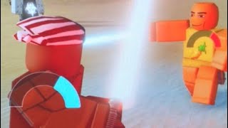 Carrot Man vs Ricardo Very Leafy Green Battle ROBLOX Star Wars: Lightsaber Battles II