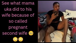 Mama uka wife Dera réfus£d to cook for husband k pregnant second wife 😱 see  Mama uka réactións