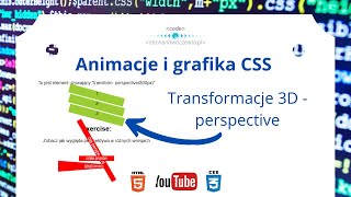 Transformacje 3D - perspective | #71. 3D – tworzymy transformacje | 3D transformations