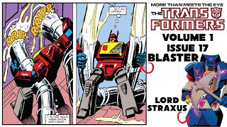 Lord Straxus Battles Blaster In Classic Transformers Volume 1 Issue 17 Marvel Summary: Decepticons