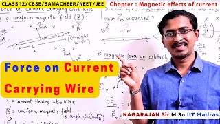 #15 Force on Current Carrying Wire in Magnetic field || NEET JEE CBSE state board class 12