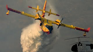 Amazing firefighter CL-415 SuperScooper at Ragusa, Sicily