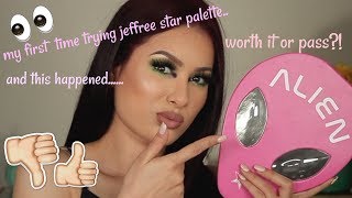 JEFFREE STAR ALIEN PALETTE REVIEW IS IT WORTH IT OR NAH + GRWM  TANIAXO