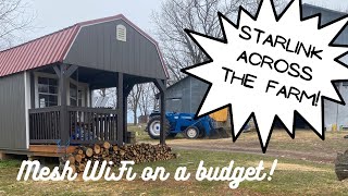 How we share our Starlink Internet across our farm with Mesh Wifi, on the cheap!