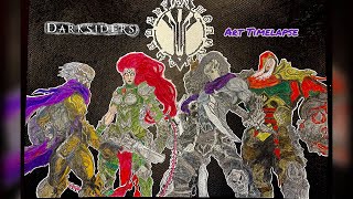 Darksiders - The Four Horsemen of the Apocalypse - Strife, Fury, Death and War - Art Timelapse