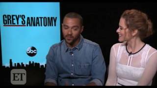 Sarah Drew and Jesse Williams talk Japril centric episode on ET