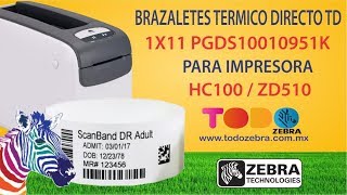 BRAZALETES ZEBRA 10010951K 1X11 PGDS BLANCO ADULTO Z BAND COMFORT