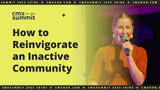 How to Reinvigorate an Inactive Community | Paz Pisarski