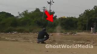 Real Ghost Trying To Kick Old Man Because He Is Pissing In Public Place Caught On Camera Scary Video