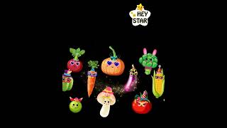 Vegetables Dance Party - Baby Sensory #shorts