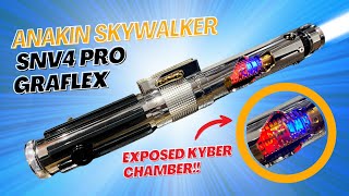 Anakin Skywalker Exposed Kyber Crystal Neopixel Lightsaber (SuperneoX)