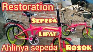 Restorasi sepeda lipat Jadul