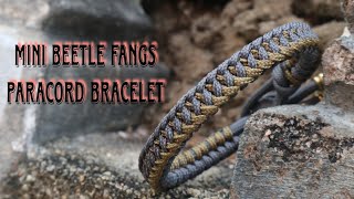 HOW TO MAKE MINI BEETLE FANGS KNOT PARACORD BRACELET WITH DIAMOND KNOT, PARACORD TUTORIAL, DIY.