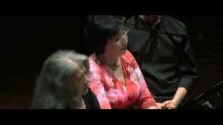 Martha Argerich&Jania Aubakirova plays Mozart Andante with Variations in G, K.501