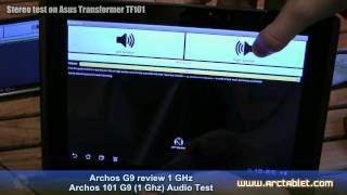 Archos 101 G9  (1 GHz) audio test