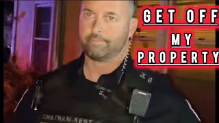 🔵🔴Guy Kicks Cops Off His Property With Demands