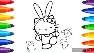 Hello kitty rabbit drawing