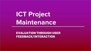 ICT Project Maintenance