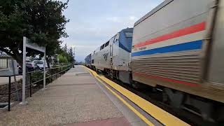 Coast Starlight train 11 blast through Suisun-Fairfield 1/19/23