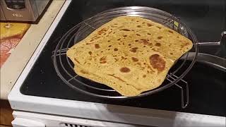 Simple Indian Breakfast - Parantha & Scrambled Eggs