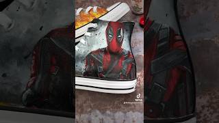 Painting Deadpool on Converse #deadpool #art #painting #artwork #artist #angelusdirect  #nsync