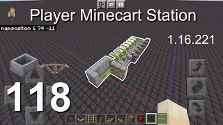 Minecraft Bedrock Tutorials(118) - How to build a Player Minecart Station (1.16.221)