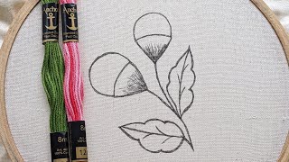 SUPER GORGEOUS FLOWER EMBROIDERY DESIGN FOR BEGINNERS/HAND EMBROIDERY