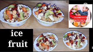 Custard Ice Fruit Desert Super Tasty & Easy Recipe by #TasmiyasKitchen