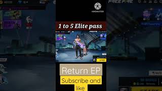 1 to 5 elite pass return 😱😱 #freefire #viral #freefireshorts