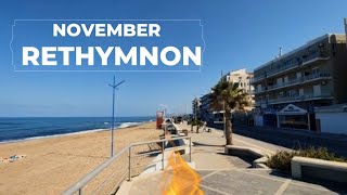 Rethymnon,  November 2024 , der Strand, the beach , still very good weather