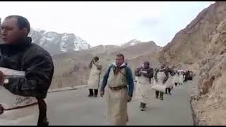 Buddhist devotees performing the annual 'Gochak' the holy month in ladakh