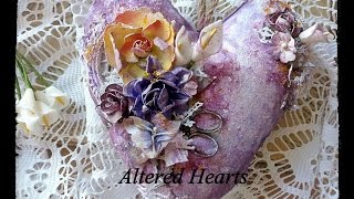 Mixed Media Hearts by Lady Bloom