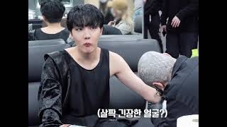 Jhope doing his fake tattoos✒💥